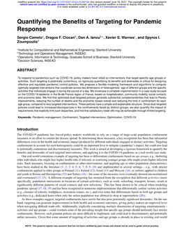 Quantifying the Benefits of Targeting for Pandemic Response