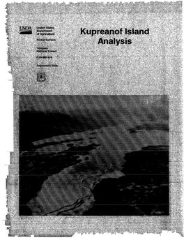 Kupreanof Island Analysis for Your Review and Comment