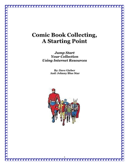 Collecting Comic Books