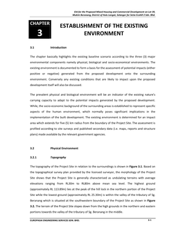 Establishment of the Existing Environment