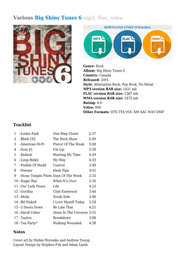 Various Big Shiny Tunes 6 Mp3, Flac, Wma