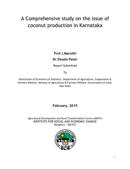 A Comprehensive Study on the Issue of Coconut Production in Karnataka