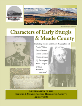 Characters of Early Sturgis & Meade County