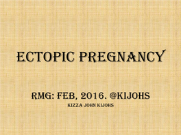 Ectopic Pregnancy