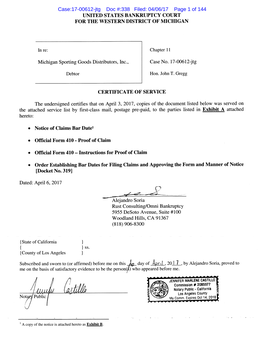 Case:17-00612-Jtg Doc #:338 Filed: 04/06/17 Page 1 of 144 Case:17-00612-Jtg Doc #:338 Filed: 04/06/17 Page 2 of 144