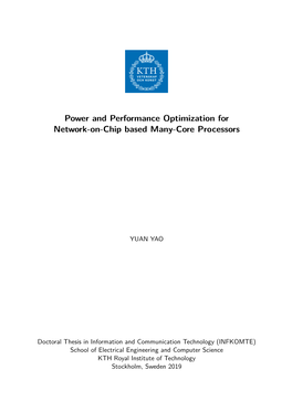 Power and Performance Optimization for Network-On-Chip Based Many-Core Processors