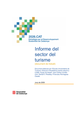 Informe Del Sector Del Turisme (Document De Treball)