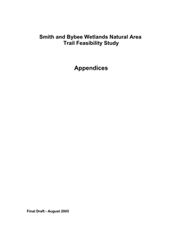 Smith and Bybee Wetlands Natural Area Trail Feasibility Study