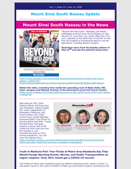 Mount Sinai South Nassau in the News