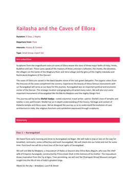 Kailasha and the Caves of Ellora