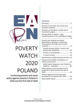 Poverty Watch 2020 POLAND
