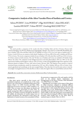 Comparative Analysis of the Alien Vascular Flora of Sardinia and Corsica
