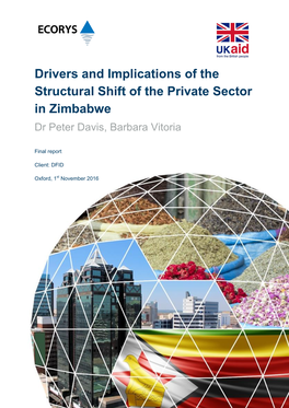 Drivers and Implications of the Structural Shift of the Private Sector in Zimbabwe Dr Peter Davis, Barbara Vitoria