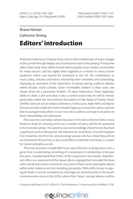 Editors' Introduction