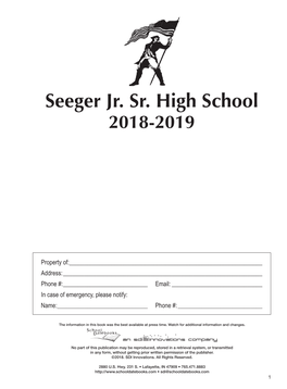 Seeger Jr. Sr. High School 2018-2019