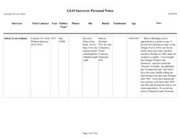 GLO Surveyor Personal Notes Copyright 2013 Jerry Olson 3/30/2014