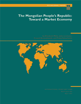 The Mongolian People's Republic: Toward a Market Economy