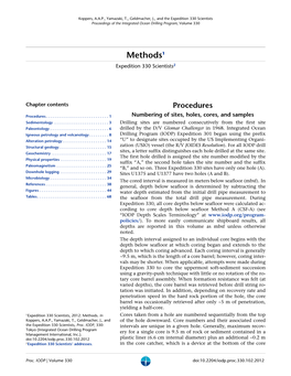 Methods1 Expedition 330 Scientists2