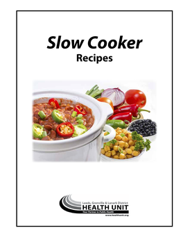 Slow Cooker Recipes Book