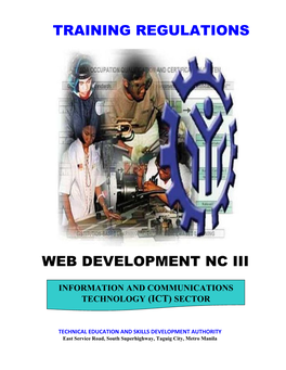 Web Development Nc Iii Training Regulations