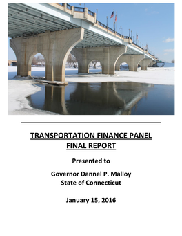 Transportation Finance Panel Final Report