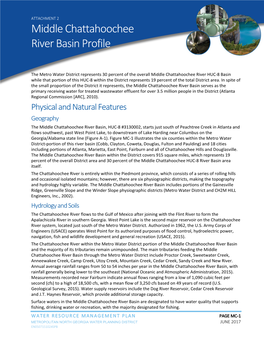 Middle Chattahoochee River Basin Profile