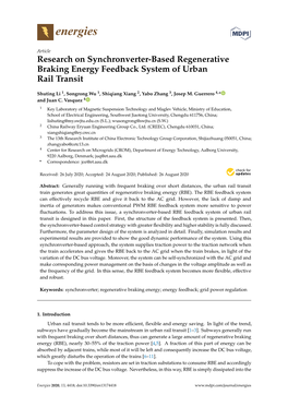 Research on Synchronverter-Based Regenerative Braking Energy Feedback System of Urban Rail Transit