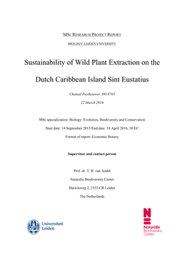 Sustainability of Wild Plant Extraction on the Dutch Caribbean Island Sint