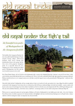 Old Nepal Treks Our Old Nepal Itineraries Capture the Unique Feeling of Trekking in Nepal in the Early Days