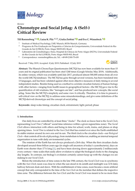 Chronotype and Social Jetlag: a (Self-) Critical Review