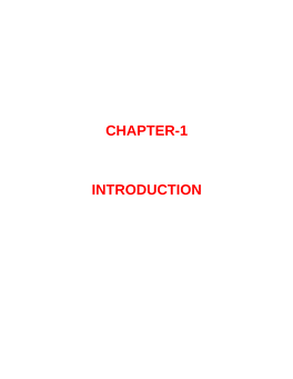 Chapter-1 Introduction