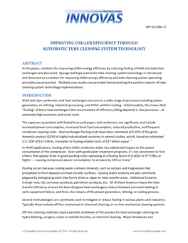 Improving Chiller Efficiency Through Automatic Tube Cleaning System Technology