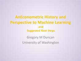 Econometrics, Machine Learning and All That Stuff