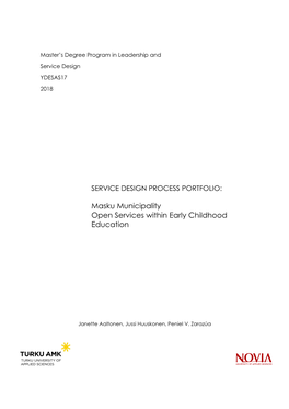 Masku Municipality Open Services Within Early Childhood Education