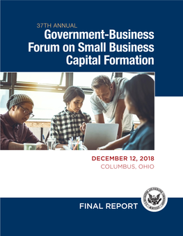 Small Business Forum Outside of Washington, D.C