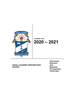 NAVAL ACADEMY PREPARATORY SCHOOL Information Brochure And