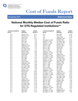 Cost of Funds Report (Historical)