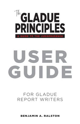 Gladue Principles a Guide to the Jurisprudence User Guide