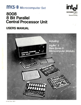 8 Bit Parallel Central Processor Unit