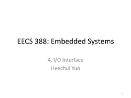 EECS 388: Embedded Systems