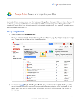 Google Drive: Access and Organize Your Files