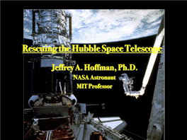 Rescuing the Hubble Space Telescope