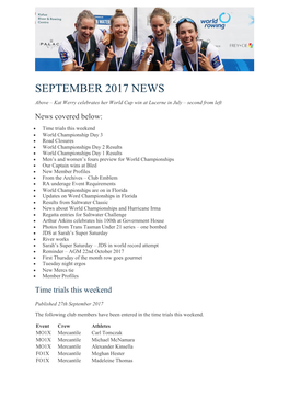 September 2017 News