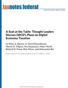 A Seat at the Table: Thought Leaders Discuss OECD's Plans on Digital