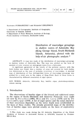 Distribution of Macroalgae Groupings In