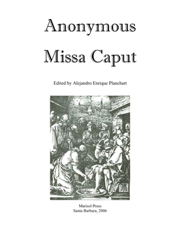 Anonymous Missa Caput