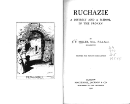 Ruchazie a District and a School in the Provan