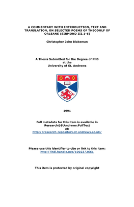 Christopher John Blakeman Phd Thesis