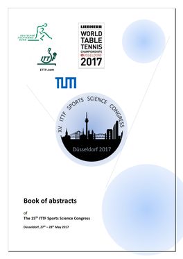 Book of Abstracts of the 15Th ITTF Sports Science Congress