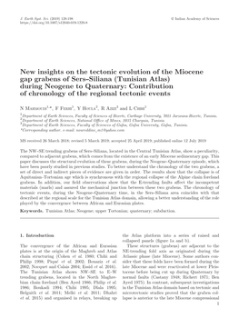 New Insights on the Tectonic Evolution of the Miocene Gap Grabens of Sers